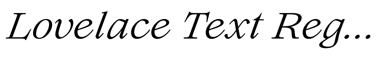 Lovelace Text Regular Italic